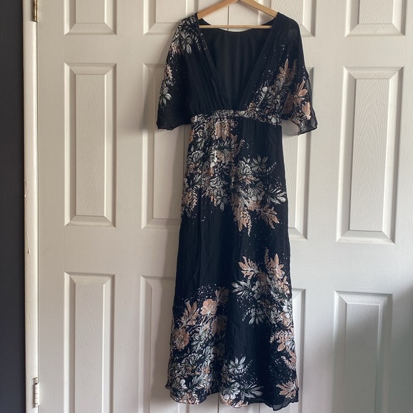 Warm Floral Maxi Dress - Picture 1 of 12